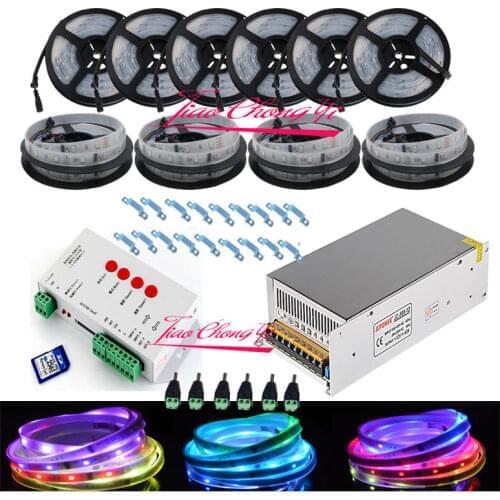 50M 5050 RGB Dream Color 6803 LED Strip + T1000S Controll + 12V 40A 500W Power