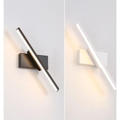 LED Wall Lamp 330° Rotatable Adjustable Angle Simple Mirror Light Aluminum Indoor Wall Light For Bedroom Bedside Living Room