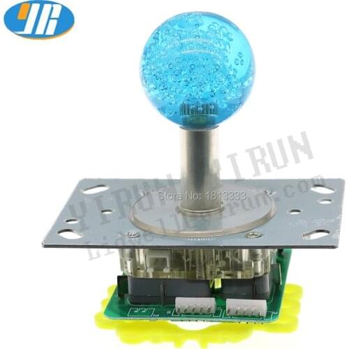 Arcade LED Joystick with Crystal Babble ball top 12V Illuminated Joystick with 8 way 4 way Restrictor