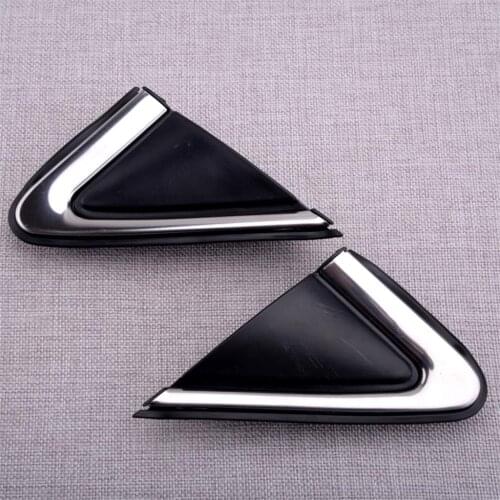 CITALL 1 Pair Left & Right Side Rearview Mirror Triangle Plate Trim Fit For Nissan Sentra 2013 2014 2015 Car Decoration