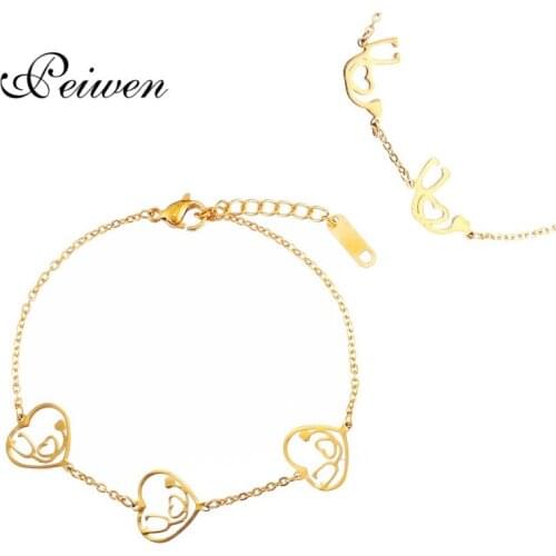 Creative Stethoscope Bracelet Fashion Medical Jewelry Gift for Nurse Doctor Stainless Steel Charm Jewelry 3 Pendants Bracelets