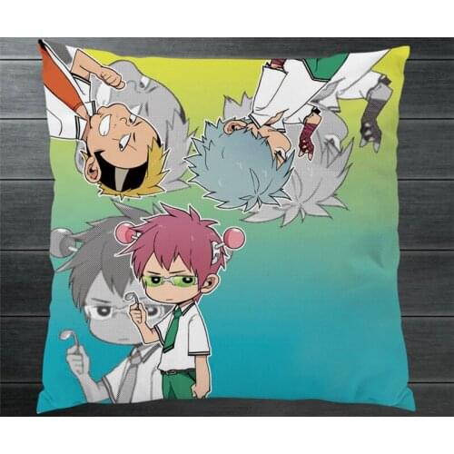 The Disastrous Life of Saiki K. Anime Pillowcase Pillow Cushion Case Cover Saiki Kusuo no Sai-nan Kuniharu Riki Cosplay Gift P3
