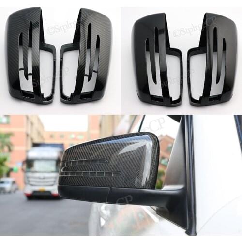 For Mercedes Benz A B C E S CLA GLA GLK Class W176 W246 W204 W212 W221 C177 X204 X156 Carbon Fiber Car Rearview Mirror Cover