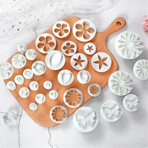 20 sets 33pcs/set Sugarcraft Cake Decorating Tool Set Fondant Plunger Cutters Cake Tools Cookie Biscuit Cake Baking Accessories