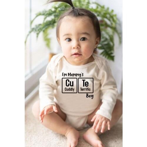 I'm Mommys Cute Boy Design 100% Rompers Long Sleeve Comfortable Infant Jumpsuit Costumes Newborn Funny Playsuit Clothes