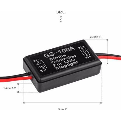 1PC Flash Strobe Vehicle Car GS-100A Flasher Module For Vehicles Car LED Brake Stop Light Lamp Signal Light Controller 12V