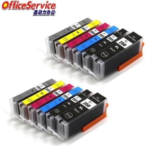 12X Compatible Ink Cartridge For Canon PGI-250 CLI-251 PGI250XL,suit for MG6320 MG7120 IP8720 MG5620 MG7520 inkjet printer