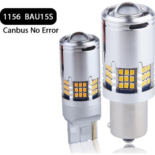 1156 BAU15S LED Turn Light Canbus No Error LED Light 2016 Chips Signal Light 12V T20 7740 W21W Led Bulb 60 SMD for Car 2PCS