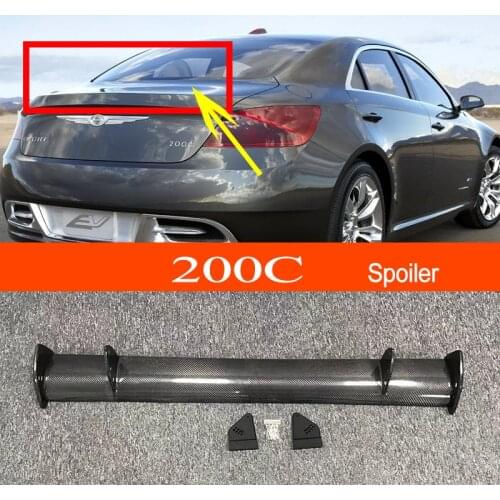 200C Real Carbon Fiber GT-style Car-styling Sporty Rear Trunk Wing Spoiler for Chrysler 200C Sedan