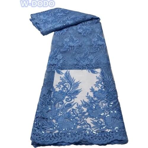 2021 High Quality Sequin Milk Silk Applique Stereoscopic Swiss French Net African Tulle Mesh Lace Fabric For Dress 5yards RL0312