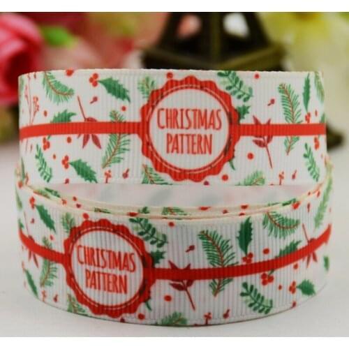 22mm 25mm 38mm 75mm Merry Christmas Cartoon Character printed Grosgrain Ribbon party decoration 10 Yards X-01083