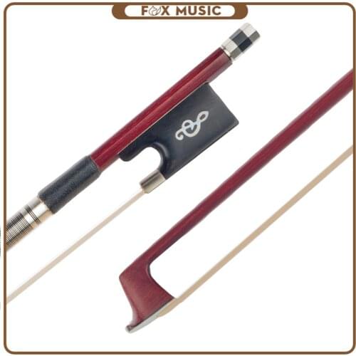 4/4 IPE Violin Bow Colored Seashell Ebony Tail Llibrary Around The Silver Black Line For 4/4 Violin Bow
