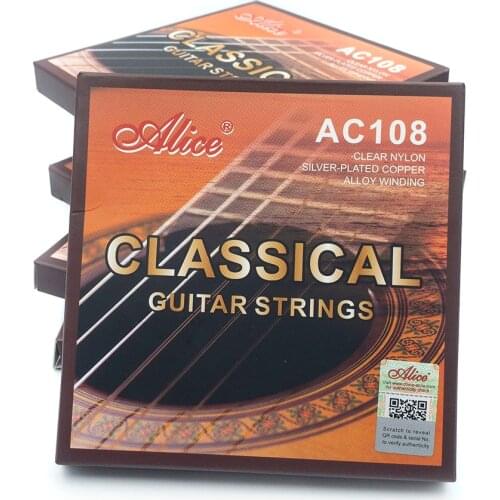 5 Sets Alice AC108-N Classical Guitar Strings Nylon Strings Silver-Plated Copper Alloy Winding