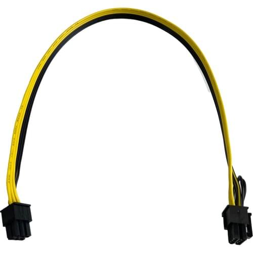 6PCS High Quality 6 Pin To 8 Pin (6 + 2) PCI-E GPU Power Cable 50cm For Graphics Cards Mijnbouw Hp Server Breakout Board