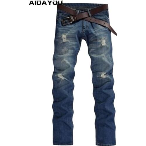 Мужские модные джинсы AIDAYOU China At AliExpress