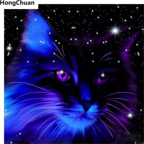 New Cat Diamond Painting DIY Inlaid Handmade 5D Diamond Embroidered Cross Stitch Kit Home Decoration Christmas Gift