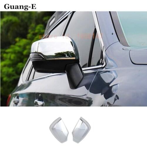 Car Decoration Stick Rear View Rearview Side Glass Mirror Cover Trim Frame Eyebrow 2pcs For Subaru Outback 2015 2016 2017 2018