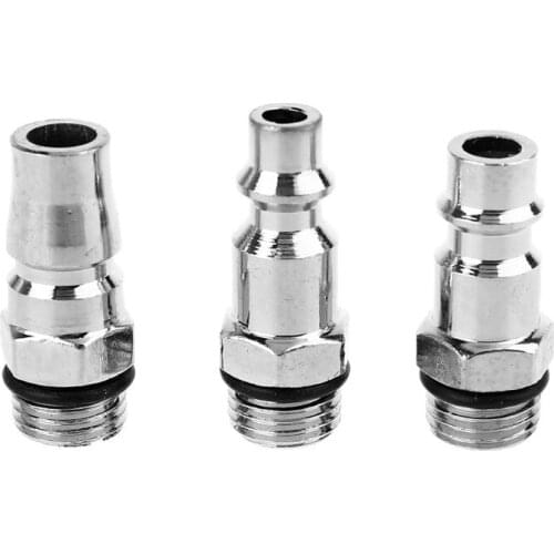 3PCS Quick Coupler Air Hose Connector Fittings 1/4 NPT Plug Compressor US JP EU