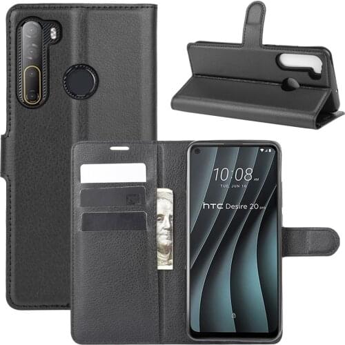 For HTC Desire 20 Pro Case Flip Case For HTC Desire 20 Pro High Quality Leather Stand Cover With Card Holder