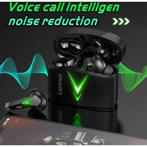 Lenovo LP6 TWS Gaming Headsets Bluetooth 5.0 Headphone Earphones, IPX5 Waterproof,with LED Light