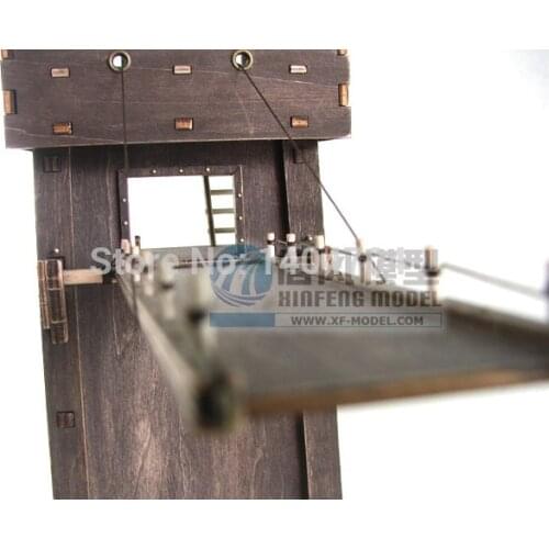 Classic wooden model kit ancient empire battlefield series scaling ladder ancient weapon assembly wood toys