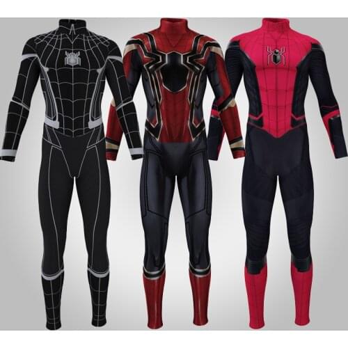 Amazing Spider 3D Printing Miles MorRales Cosplay Costume Zentai Spider Pattern Bodysuit Jumpsuits Halloween Costume for Adults