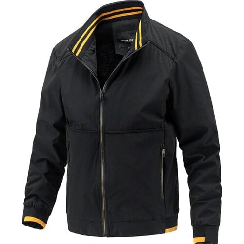 New Sports Jacket Men Casual Solid Color Streetwear Baseball Jacket Men New Autumn Stand Collar Outdoors Men Clothing