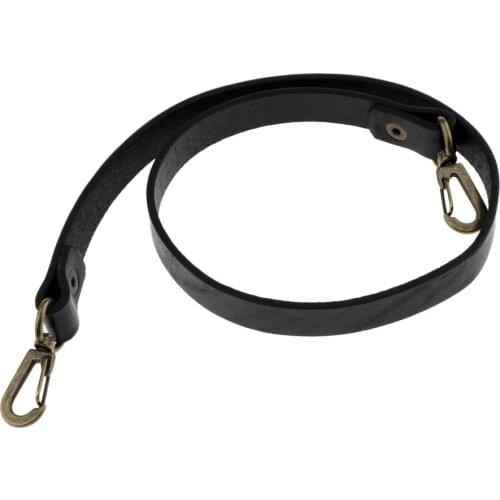 MagiDeal Genuine Leather Handbag Bag Strap Replacement Bag Handle Holder 50cm Black