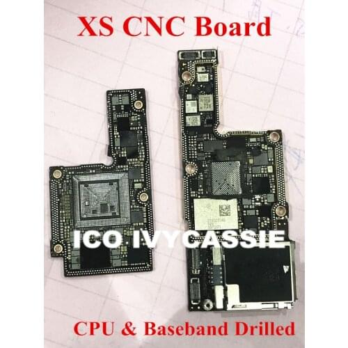 For iPhone XS CNC Board Drilled With CPU Baseband iCloud Locked RF Logic Part Motherboard Remove CPU Baseband Swap Mainboard