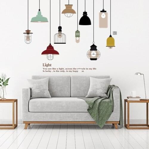 Fashion Chandelier Wall Stickers Home Decoration Cafe Leisure Area Art Stickers Environmental Protection PVC Removable Stickers