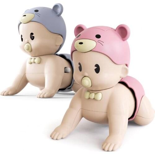 Cartoon Crawling Toy Lifelike Lovely Intelligence Development Puzzle Crawling Baby Doll Toy Early Educational Gift for Babies