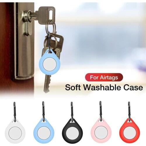 Soft Washable Silicone Carry Case Protective Skin Cover For Apple Airtags Bluetooth Wireless Tracker Protector Shell For Airtag