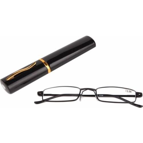 Reading Glasses Unisex Metal With Tube Case Fashion Colors Read Glasses 1.00-4.00 Diopter