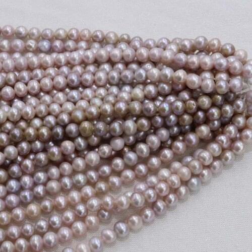 Wholesale pearl 20strings 5-6mm freshwater pearls loose beads light purple or white