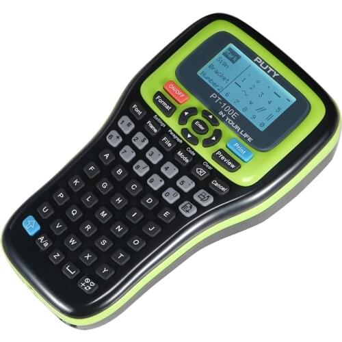 Portable printer for 6mm 9mm 12mm tze tapes handheld cable waterproof self-adhesive printer cable label printer with auto cut