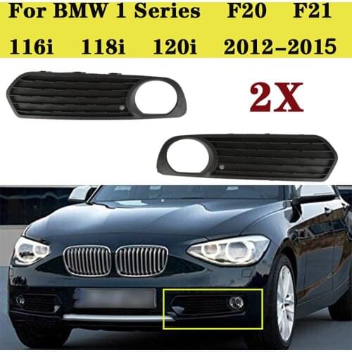 1 Pair Car Front Bumper Fog Lamp Grilles Light Covers For BMW F20 F21 1 Series 116i 118i 120i 2012-2017