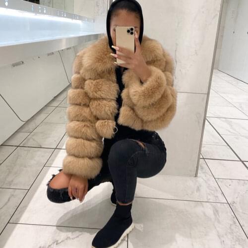 Rimocy Large Fur Coats