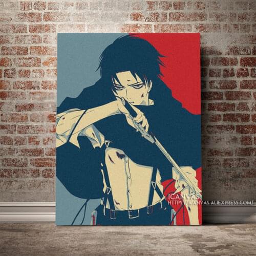Rival AOT Shingeki No Kyojin Decoration Prints Home Decor Canvas Living Kids Room Bedroom Painting Wall Art Studio Poster