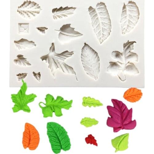 The leaves Silicone Sugarcraft Mold Chocolate Cupcake Baking Fondant Cake Decorating Tools