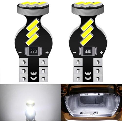 2X NEW T10 Car LED Bulb 194 168 2825 W5W LED Lamp for Car Interior Lighting Dome Golve Box Door License Plate Light 12V 6000K