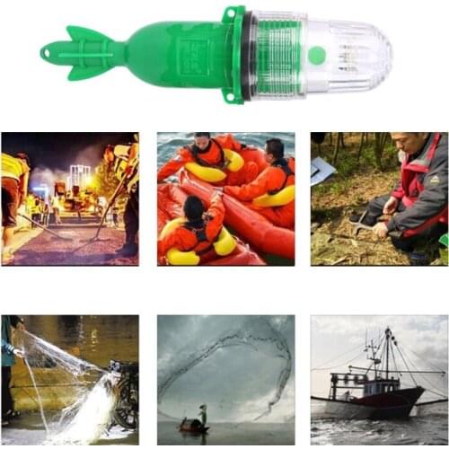 E9LA LED Underwater Fishing Light Portable Automatic Light-operated Waterproof Monochromatic Flashing Lamp Lures Fish Light