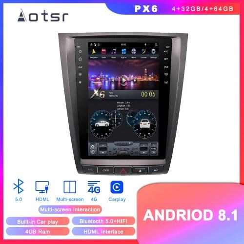 Tesla Styel Android 8.1 Car DVD player GPS Navigation For Lexus GS300 GS350 GS450 GS460 2004-2011 auto stereo multimedia screen