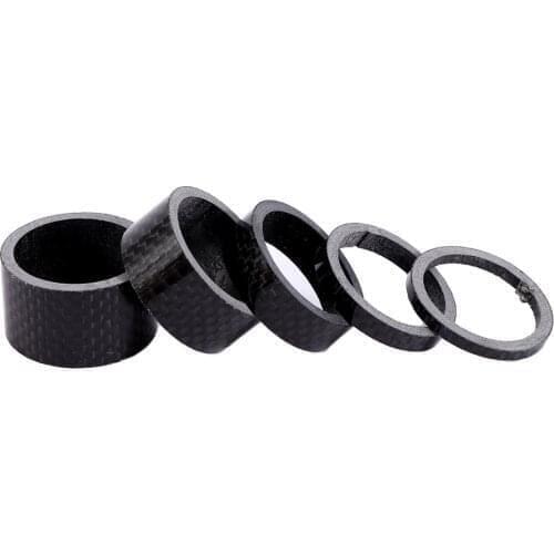 Carbon Fiber Headset Fork Spacers Kit Handlebar Washer Ring Gasket Front Fork MTB Bicycle Bike Stem Road Lightweight