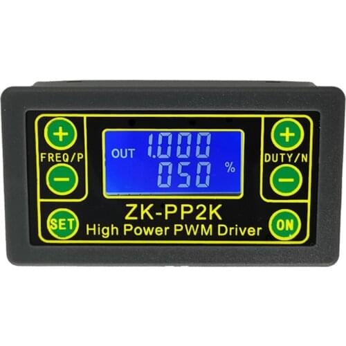 ZK-PP2K PWM DC 3.3-30V 12V 24V Motor Speed Controller Regulator 8A 150W Adjustable LED Dimmer Pulse Frequency Duty Ratio
