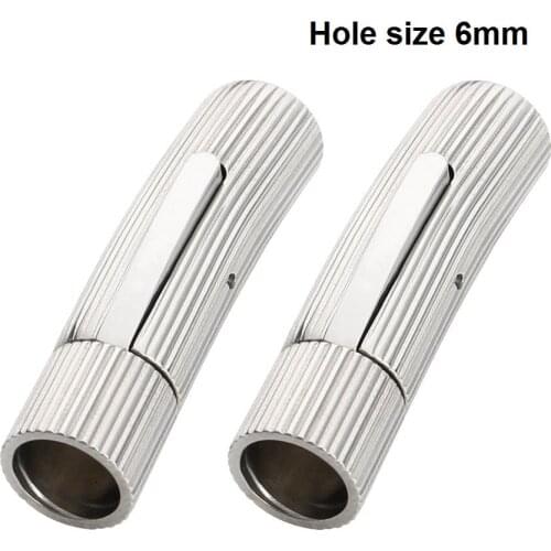 1Pcs/lot Stainless Steel Strong Magnetic Clasps For Bracelet Jewelry Making 6mm Round Leather Cord Necklace Connectors