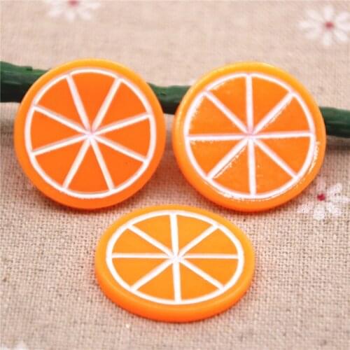 10pcs Orange fruit Resin Flat back Cabochon miniature food Art Supply Decoden Charm DIY Craft