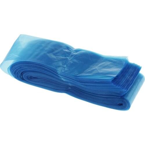100Pcs Clip Cord Sleeves Bags for Machine Blue Disposable Covers
