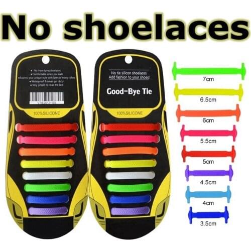 16pcs/set Elastic Silicone Shoelaces Unisex Adult Athletic Running No Tie Shoelace All Sneakers Fit Strap Shoes Lace 13Colors