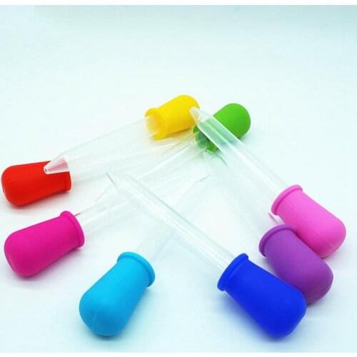 500pcs 5ML Baby Dropper Medicine Feeder Silicone Pipette Liquid Food Dropper Plastic Infant Utensils