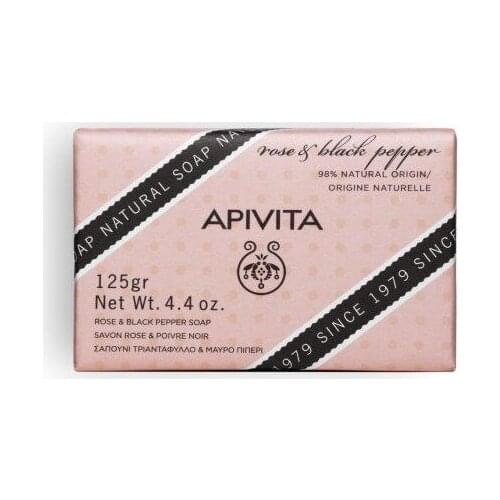 APIVITA-organic rose and black pepper scrub pill 99% NATURAL origin (125 GR)